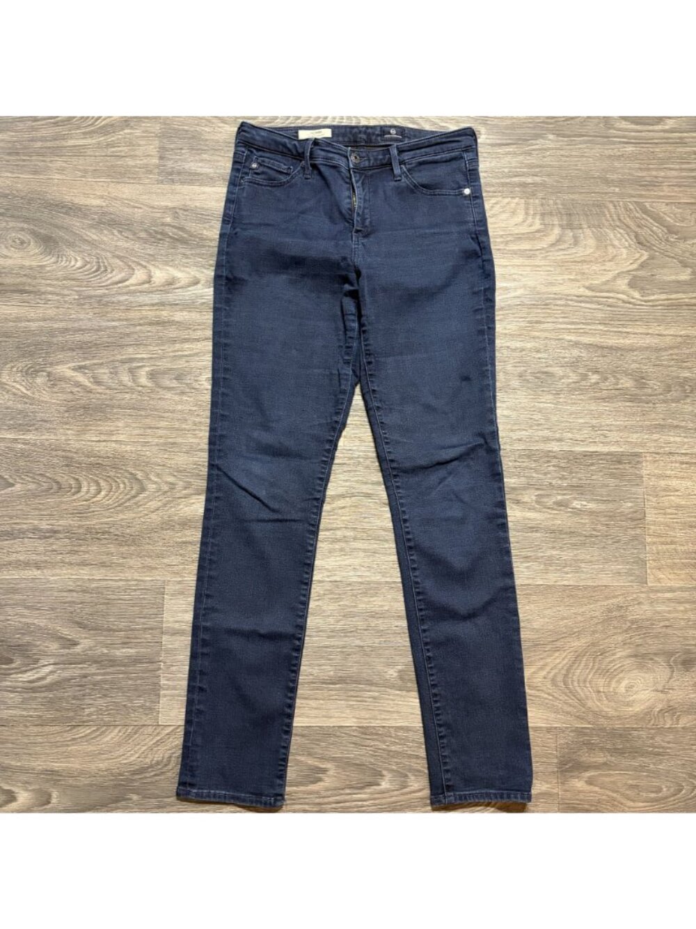 AG Adriano Goldschmied Prima Mid Rise Cigarette Skinny Jeans 28R Dark Wash USA - Picture 3 of 12